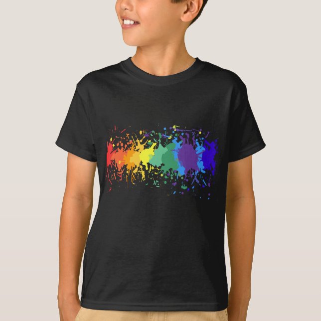 T-SHIRT COUVERTURE ARTISTIQUE SPLASH GRAFFITI PEINTURE DRI (Devant)