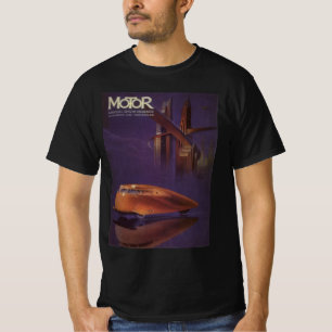 T-shirt Couverture de magazine automobile vintage, voiture