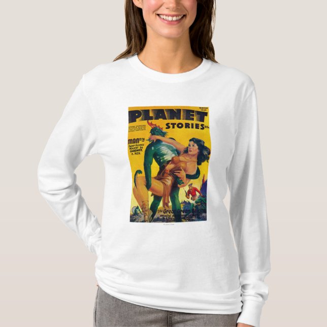 T-shirt Couverture de magazine d'histoires de planète 4 (Devant)