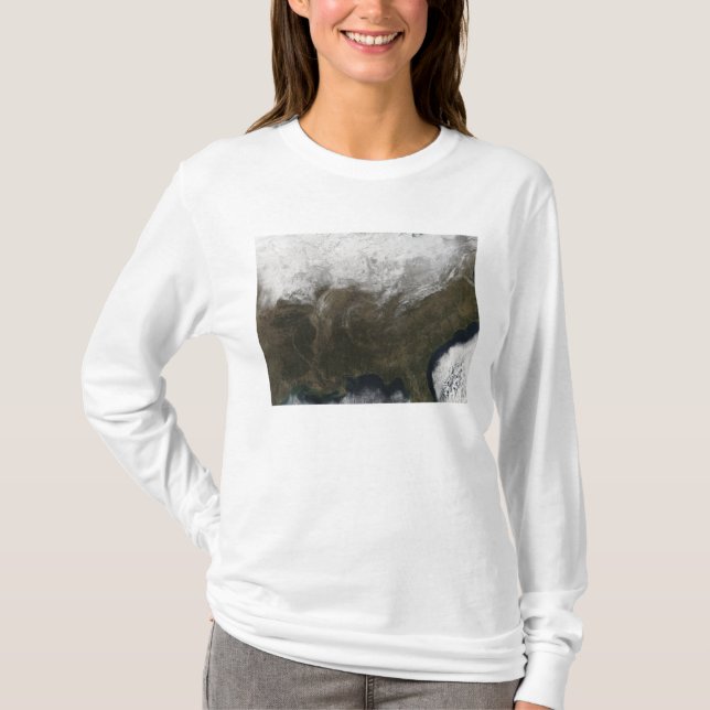 T-shirt Couverture de neige sur les Etats-Unis (Devant)
