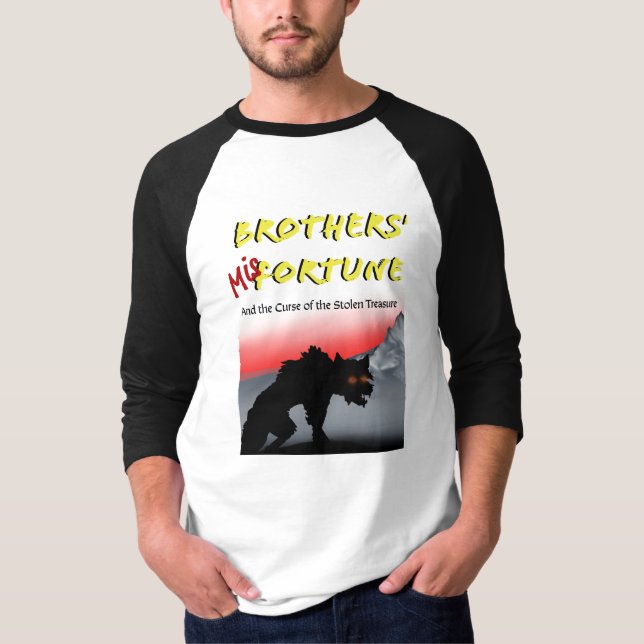 T-shirt Couverture du livre de malchance des frères Raglan (Devant)
