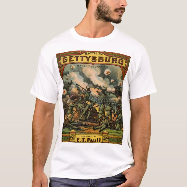 T-shirt Couverture musicale de la bataille de Gettysburg e (Devant)