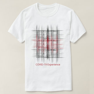 T-shirt COVID-19 Expérience, pandémique, mort, rouge et no