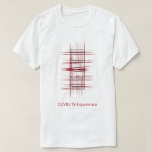 T-shirt COVID-19 Expérience, virus, mort, rouge et noir