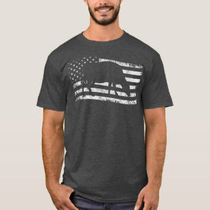T-shirt Cow American USA Flag Farmer Cow Lover Patriotic D