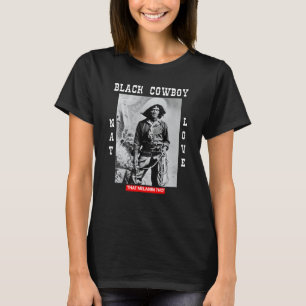 T-shirt Cow-boy noir Nat Love Cow-boys Afro-Américains Bla