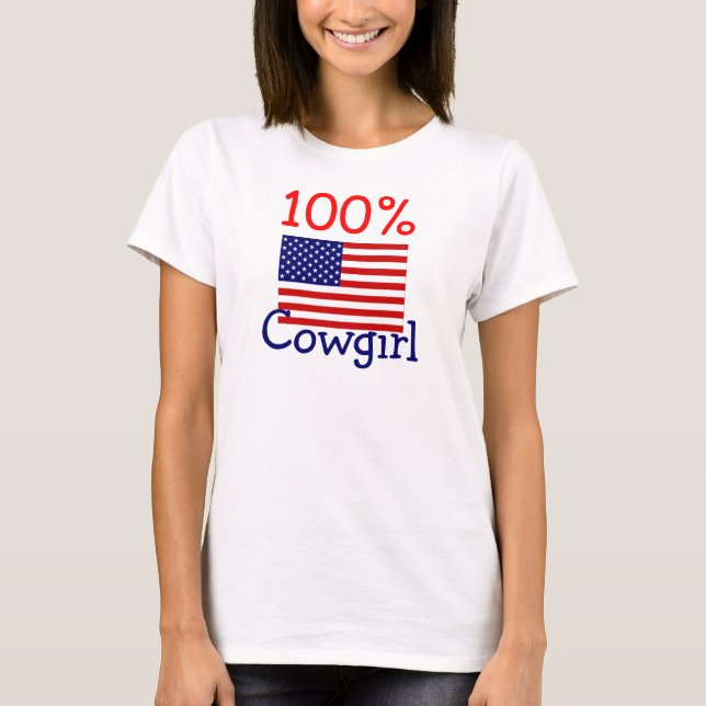 T-shirt Cow-girl 100% (Devant)