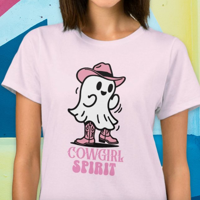 T-shirt Cow girl Spirit Halloween mignonne Western Ghost S (Cowgirl Spirit Halloween Cute Western Ghost Shir)