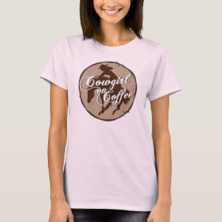 T-shirt Cow-girl sur le débardeur de rose de café