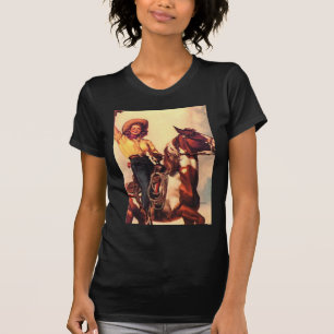 T-shirt Cow-girl sur son cheval