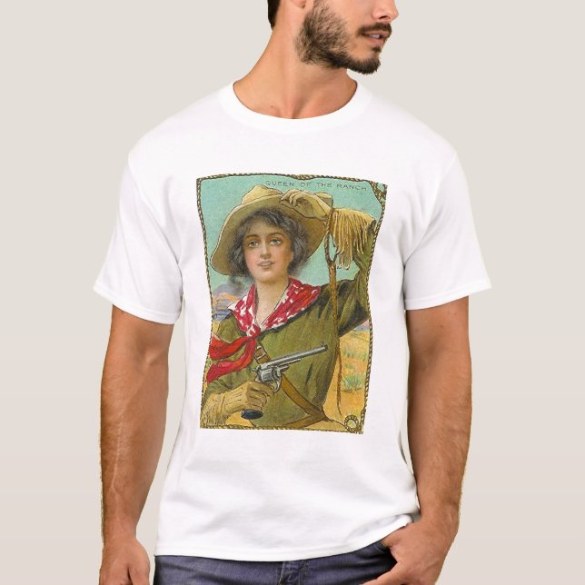 T-shirt Cow-girl vintage (Devant)