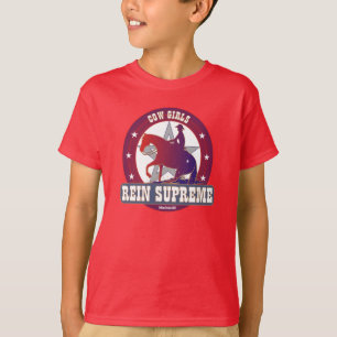T-shirt Cow-girls retenant le sweatshirt de cheval