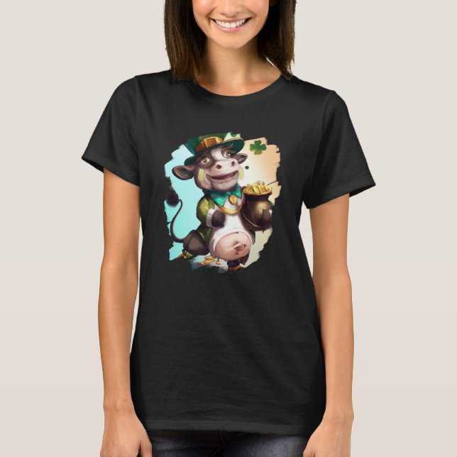 T-shirt Cow Leprechaun Cows St Patricks Day (Devant)