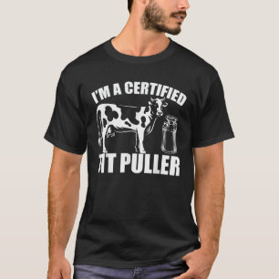T-shirt Cow Lover Retro Je suis un producteur certifié de 