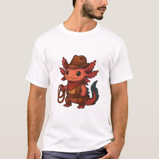 T-shirt Cowboy Axolotl - Drôle style occidental