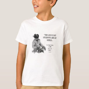 T-SHIRT COWBOY : BIBLE : STRENTGH, SHIELD : RÉALISME PENCI