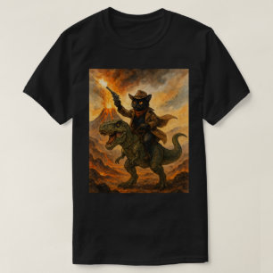T-shirt Cowboy de chat épique chevauchant un dinosaure – A