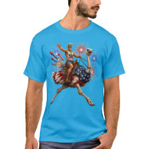 Cowboy de la liberté sur autruche patriotique 4 ju