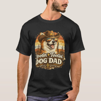 T-shirt cowboy de papa de chien Rootin Tootin - Ca