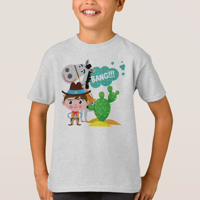 T-shirt Cowboy et cheval (Devant)