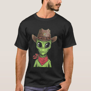 T-shirt Cowboy extraterrestre de style shérif alien