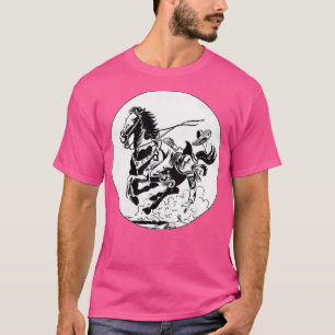 T-shirt cowboy falling from horse