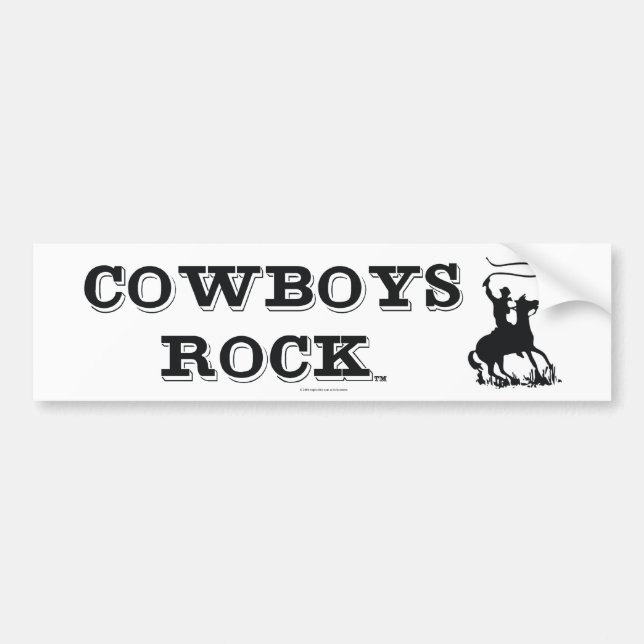 T-SHIRT Cowboy-Felsen Autoaufkleber (Vorne)
