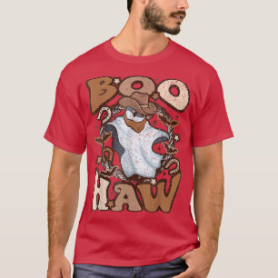 T-shirt Cowboy Ghost Boo Haw Retro Western Halloween Cowbo
