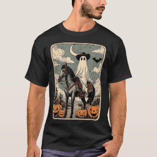 T-shirt Cowboy Ghost Riding Horse Tarot Card Halloween