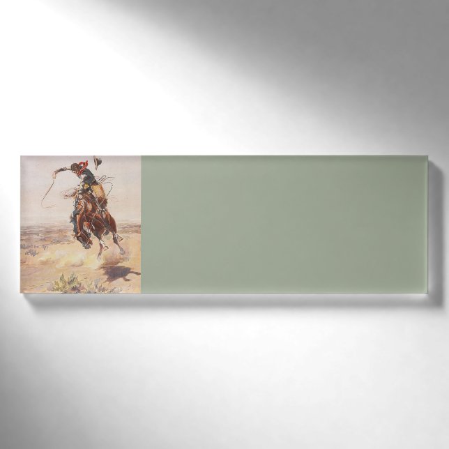 T-SHIRT Cowboy-Leben Namenschild (Vorderseite)