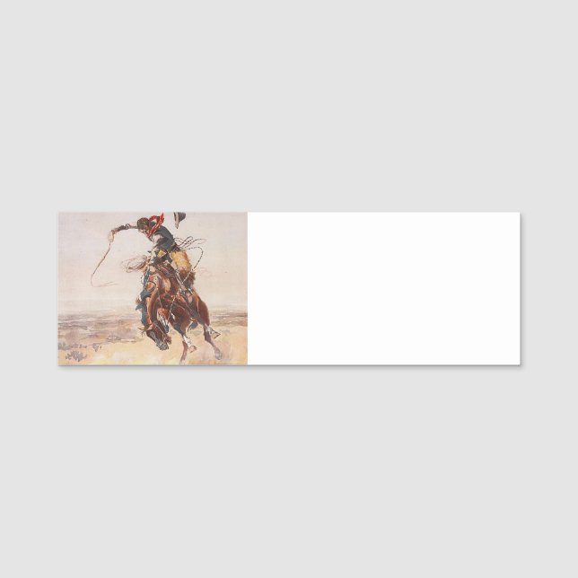 T-SHIRT Cowboy-Leben Namensschild (Vorderseite)