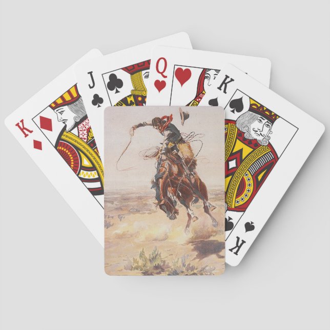 T-SHIRT Cowboy-Leben Spielkarten (Rückseite)