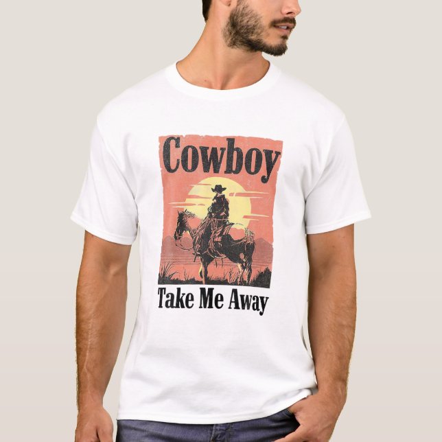 T-shirt Cowboy M'Emmène Pour Femmes (Devant)