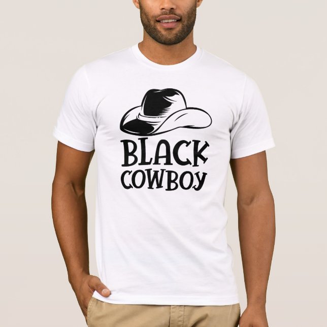 T-shirt Cowboy noir (Devant)