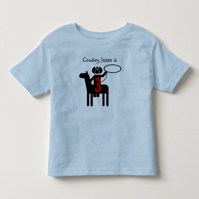 T-shirt Cowboy Personnalisable Anniversaire (Devant)