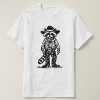 T-shirt cowboy raccoon