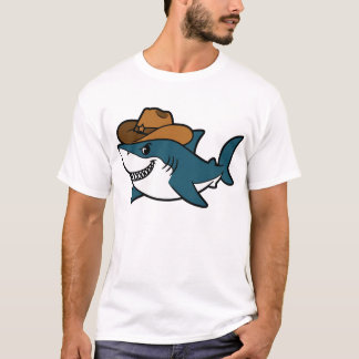 T-shirt Cowboy Shark Design – Funny Western Ocean Animal