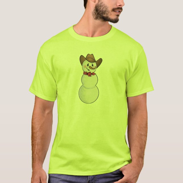 T-shirt Cowboy Snowman avec Bandana rouge (Devant)