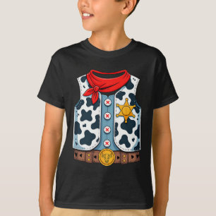 T-shirt Cowboy Vest Western Sheriff Costume Cool Easy Hall