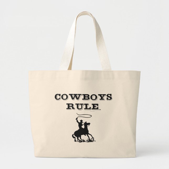 T-SHIRT Cowboys-Regel Jumbo Stoffbeutel (Vorne)
