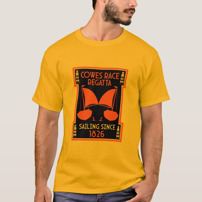 T-shirt Cowes île de Wight Yacht Regatta (Devant)