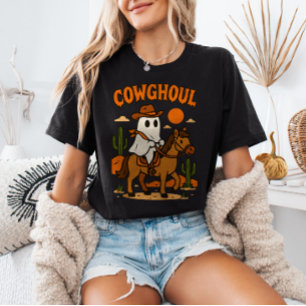 T-shirt Cowghoul mignon pays fantôme occidental Halloween