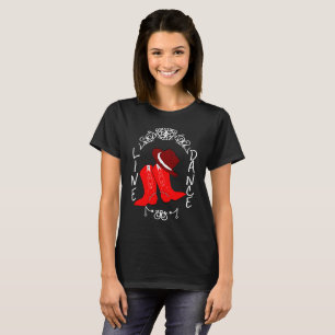 T-shirt Cowgirl Boots mignon ligne danse thème graphique