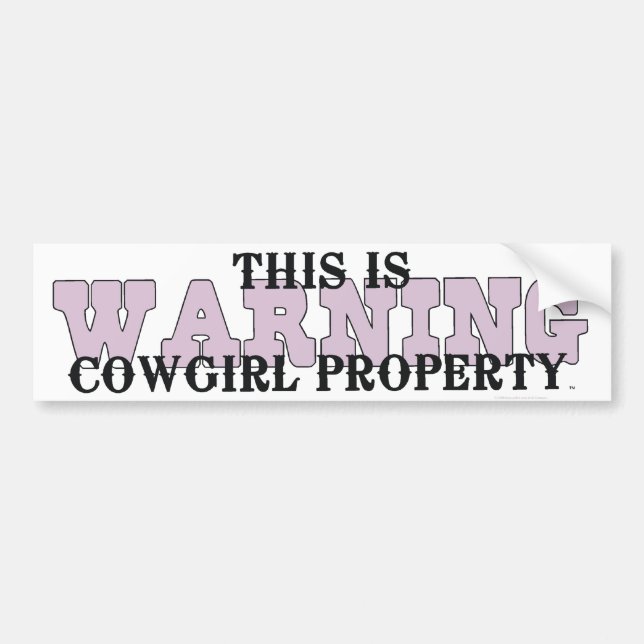 T-SHIRT Cowgirl-Eigentum Autoaufkleber (Vorne)