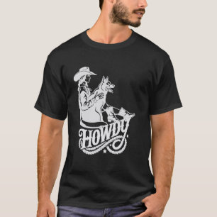 T-shirt Cowgirl et son chien, Graphique western Vêtements