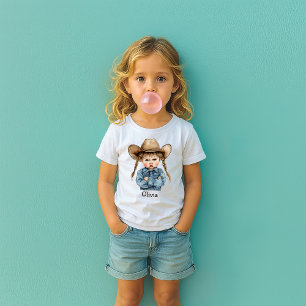 T-shirt Cowgirl Grincheuse Personnalisée en Veste en Jean