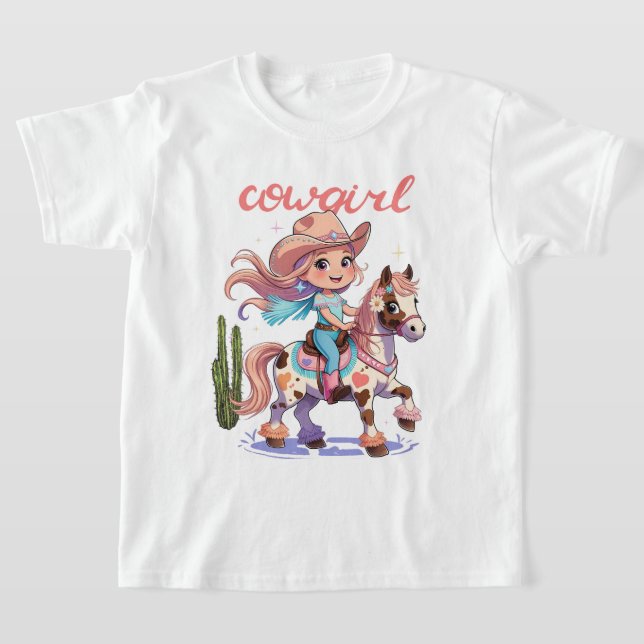 T-shirt "Cowgirl Joyride - Cheval tacheté Aventure Western (Poser)