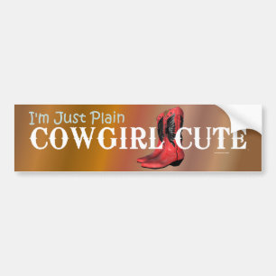 T-SHIRT Cowgirl niedlich Autoaufkleber