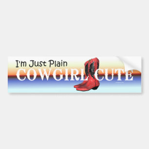 T-SHIRT Cowgirl niedlich Autoaufkleber