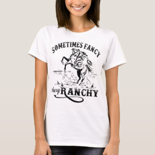T-shirt Cowgirl rétro Parfois Fancy Toujours Ranchy Horse